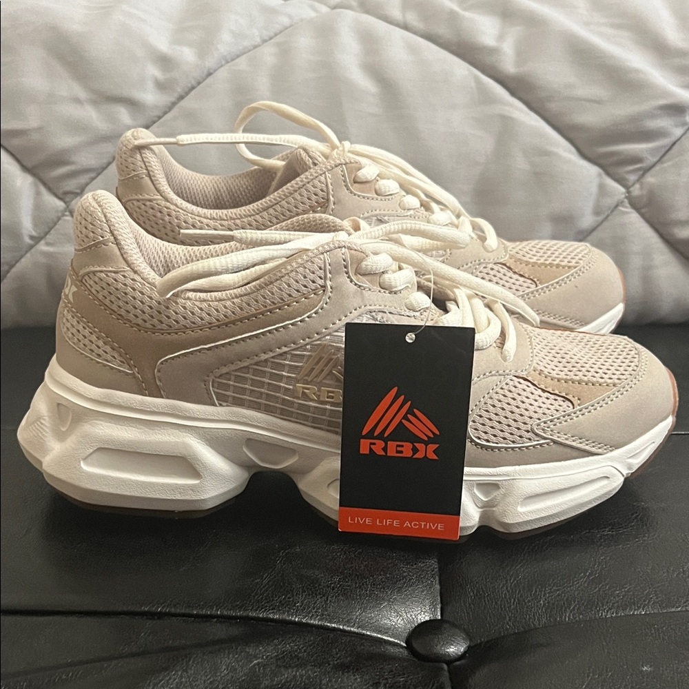 RBX Women's Beige Sneakers Size 7 New with Tag and Box